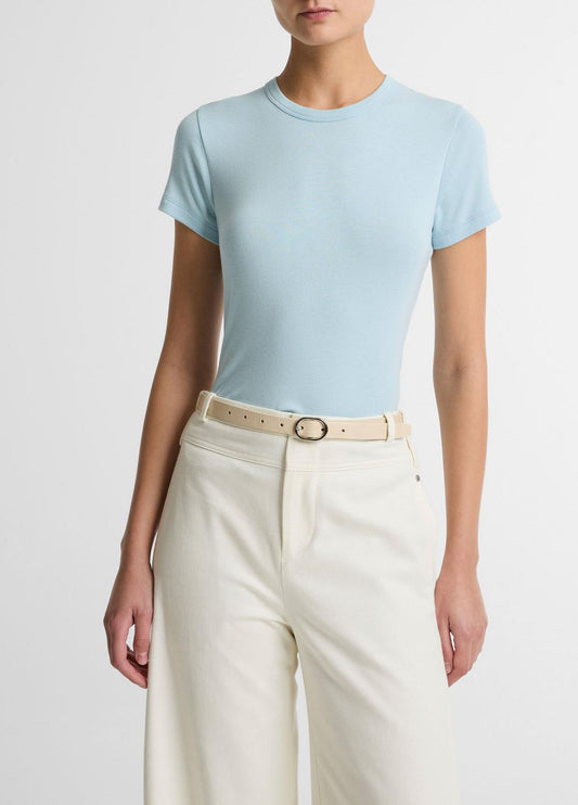 Pima Cotton-Blend '90s Shrunken T-Shirt in Short Sleeve