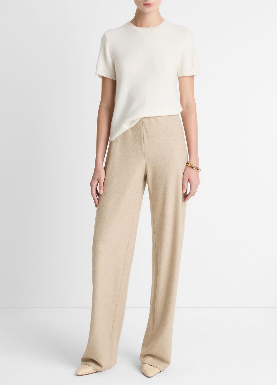 Italian Wool-Blend High-Waist Bias Pant in Trousers