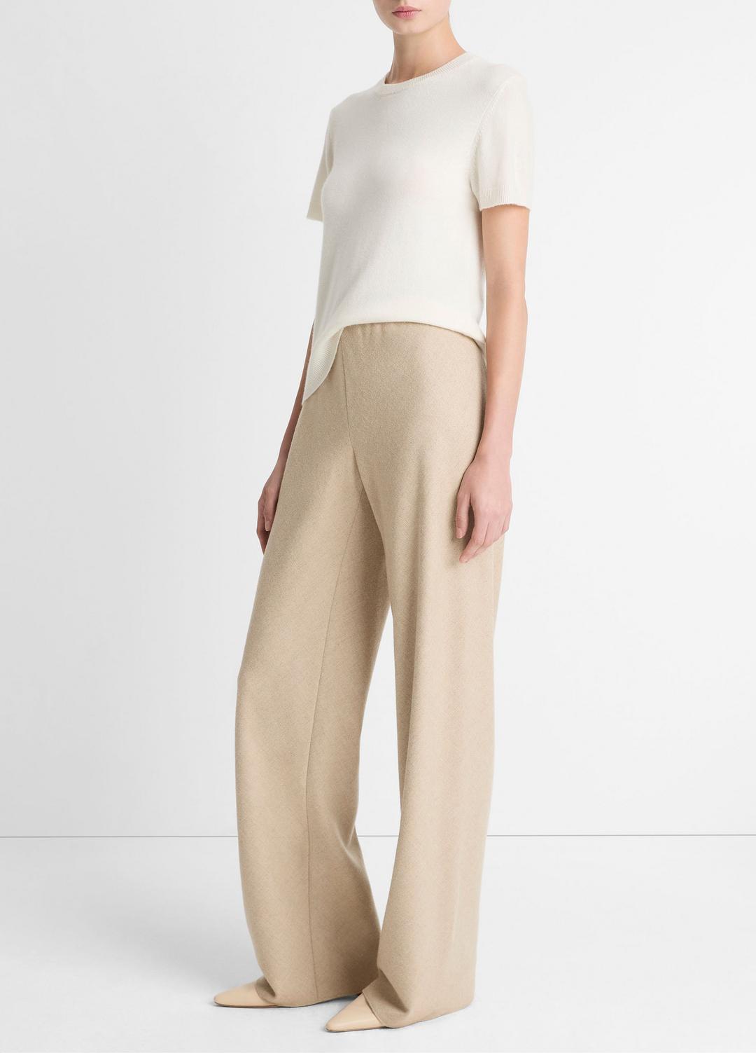 Italian Wool-Blend High-Waist Bias Pant in Trousers