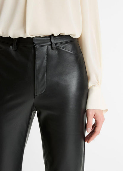 Leather Straight-Leg Trouser in Trousers