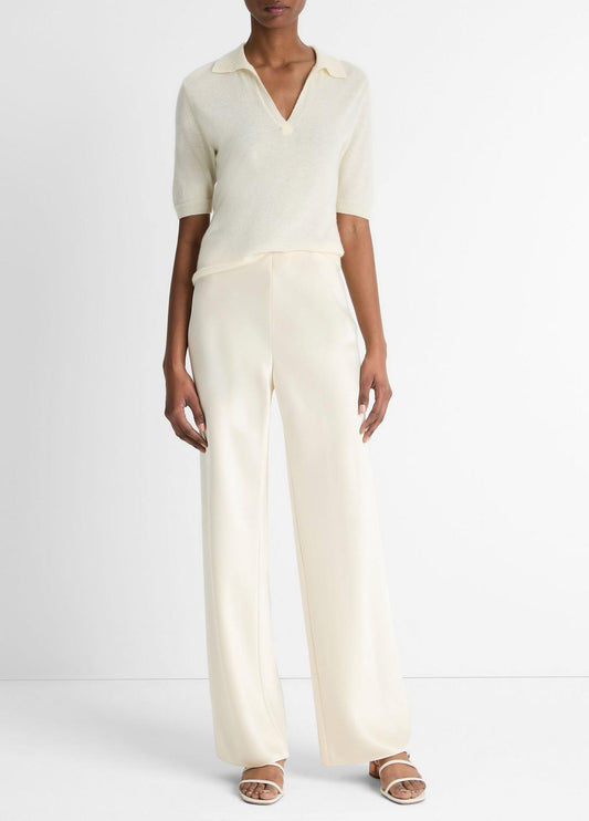 Colette High-Rise Fluid Satin Bias Pant in Pants