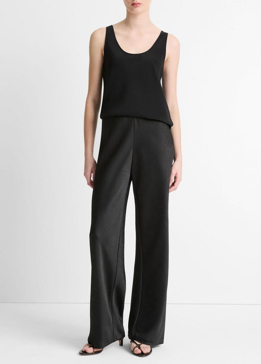 Colette High-Rise Fluid Satin Bias Pant in Trousers