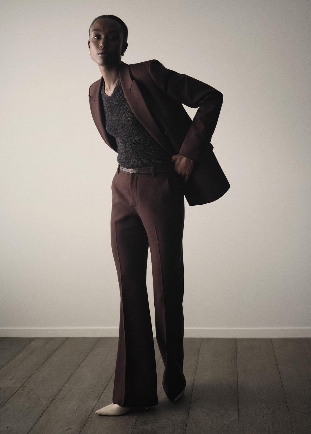 Sculptural Flare Trouser in Trousers