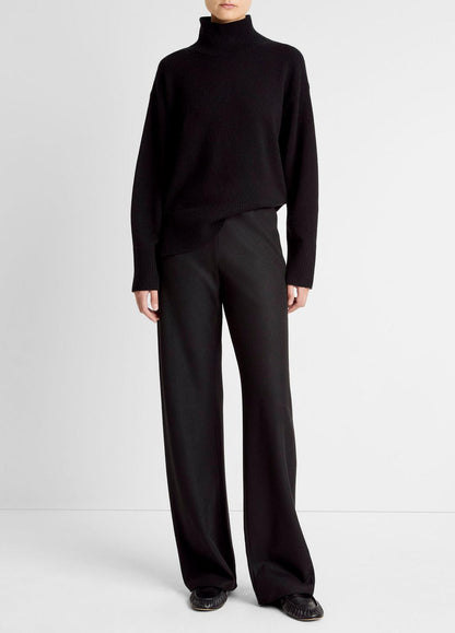 Italian Wool-Blend High-Waist Bias Pant in Trousers