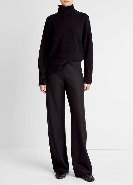 Italian Wool-Blend High-Waist Bias Pant in Trousers