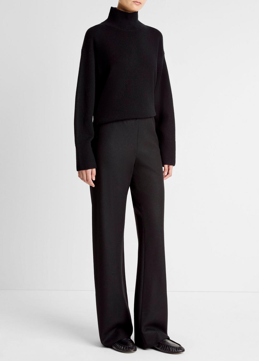 Italian Wool-Blend High-Waist Bias Pant in Trousers