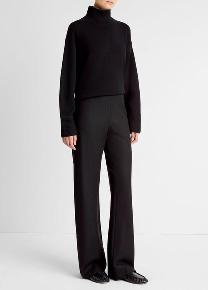Italian Wool-Blend High-Waist Bias Pant in Trousers