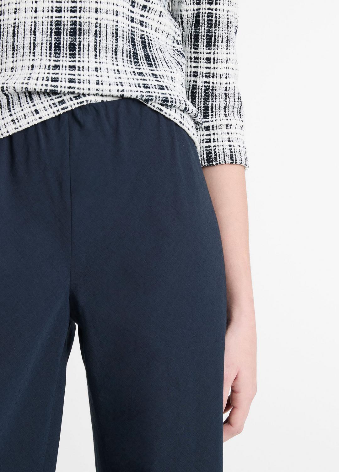 Cotton-Blend High-Waist Bias Pant in Wide Leg
