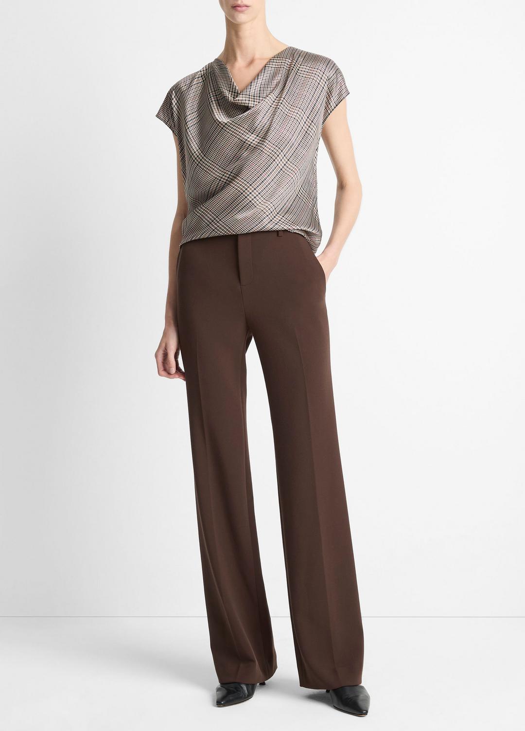 Mid-Rise Tailored Flare Pant in Trousers
