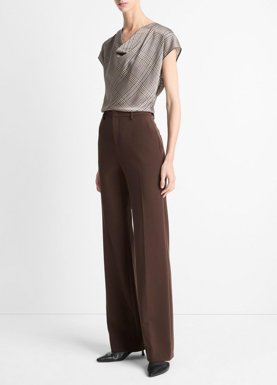Mid-Rise Tailored Flare Pant in Trousers