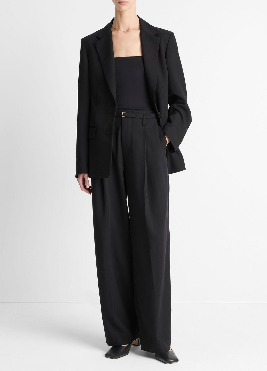 High-Waist Pleated Trouser in Trousers