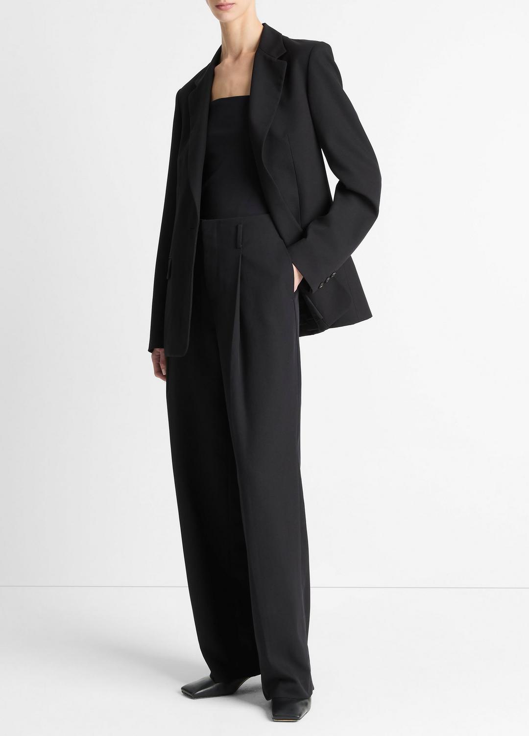 High-Waist Pleated Trouser in Trousers