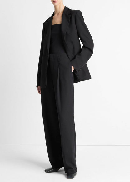 High-Waist Pleated Trouser in Trousers