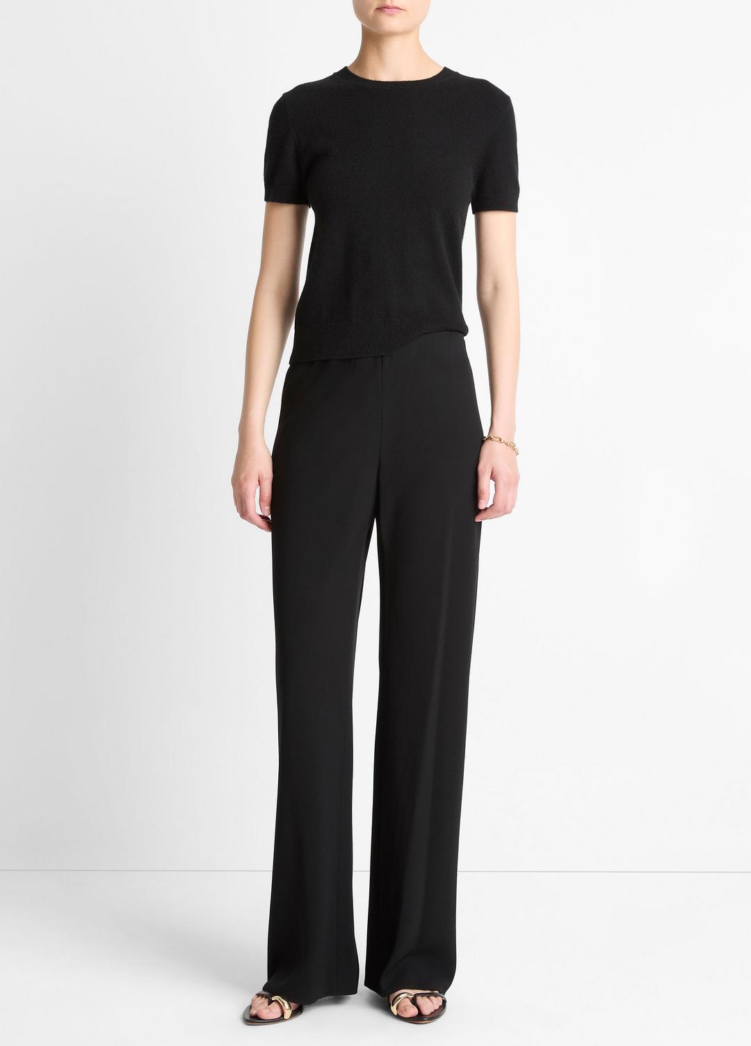 Colette High-Rise Crepe Bias Pant in Trousers