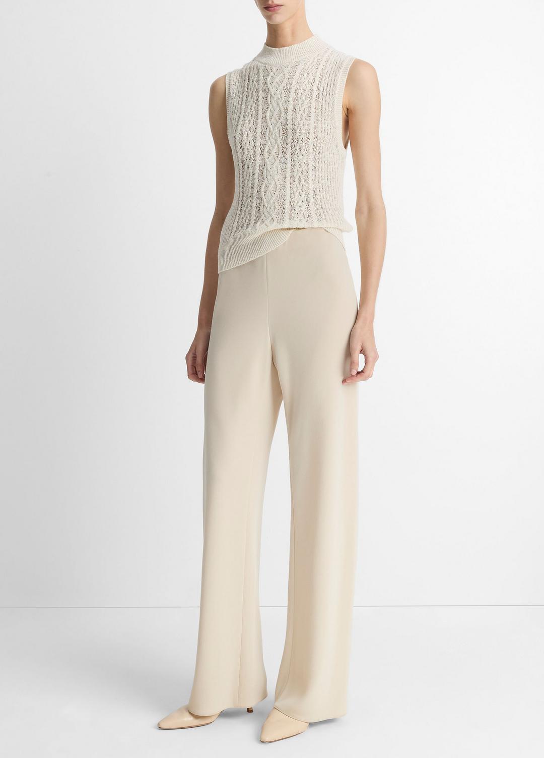 Colette High-Rise Crepe Bias Pant in Trousers