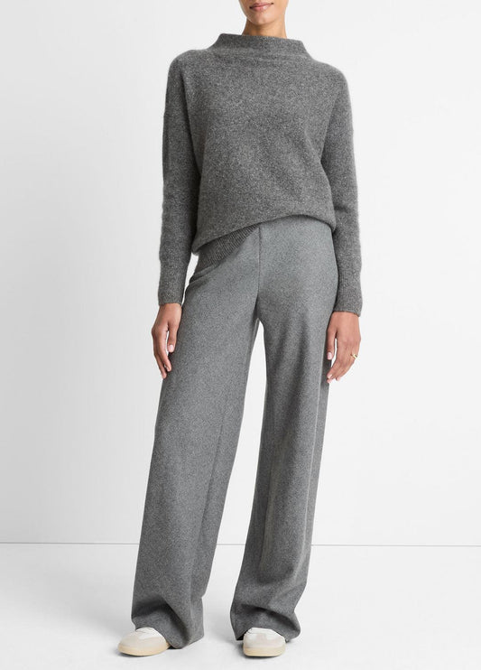 Italian Wool-Blend High-Waist Bias Pant in Trousers