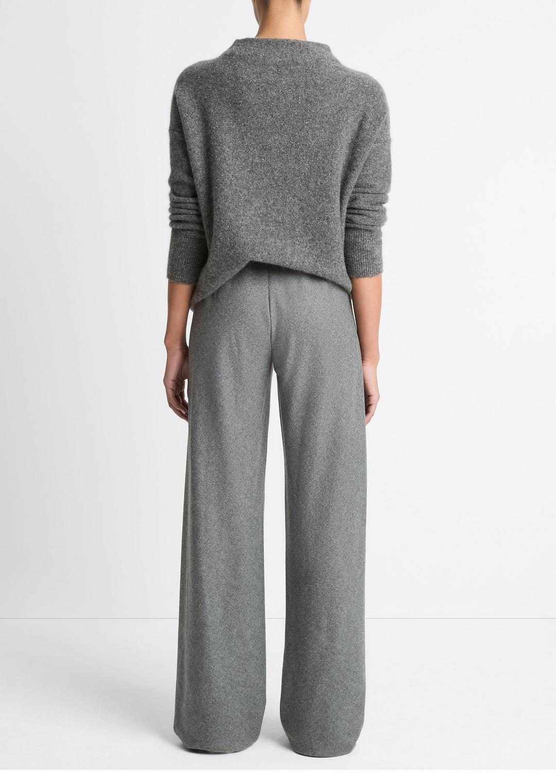 Italian Wool-Blend High-Waist Bias Pant in Trousers