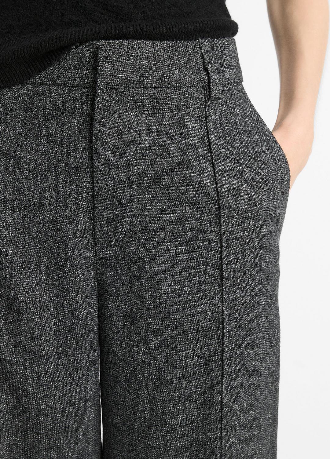 Italian Jaspe Pintuck High-Waist Wide-Leg Pant in Wide Leg