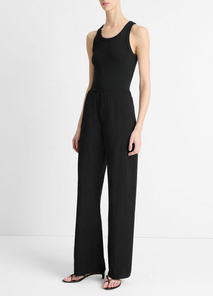 Cotton-Blend High-Waist Bias Pant in Trousers