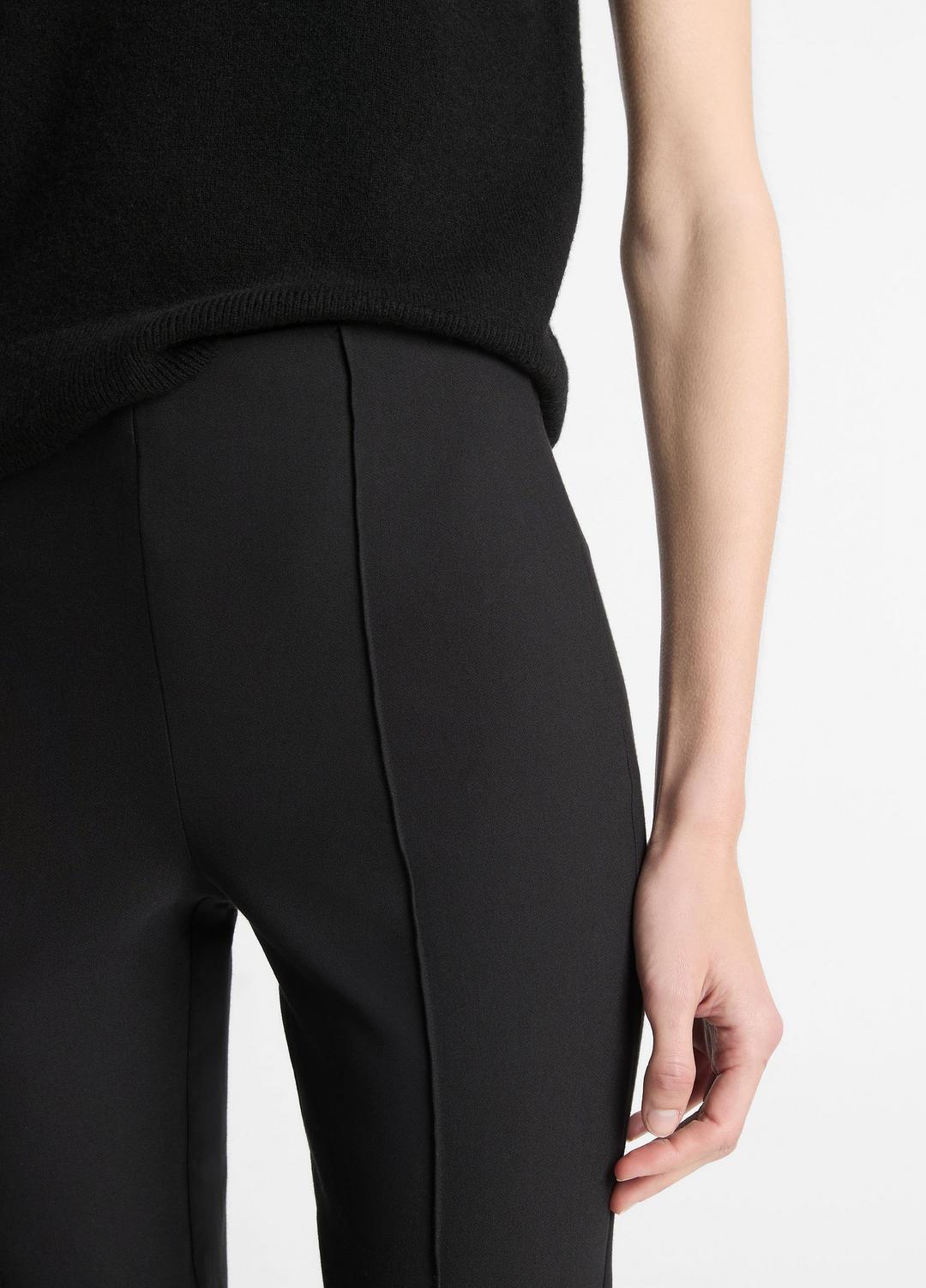 Niki Mid-Rise Pintuck Crop Flare Pant in Trousers