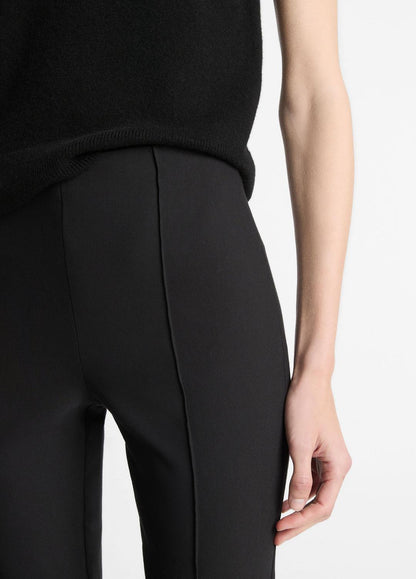 Niki Mid-Rise Pintuck Crop Flare Pant in Trousers