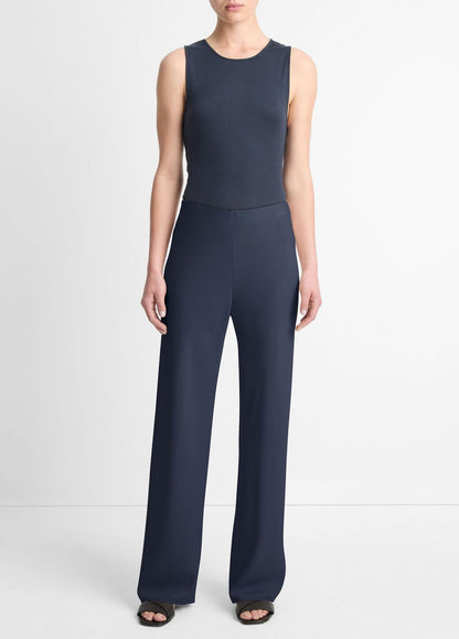 Colette High-Rise Crepe Bias Pant in Trousers