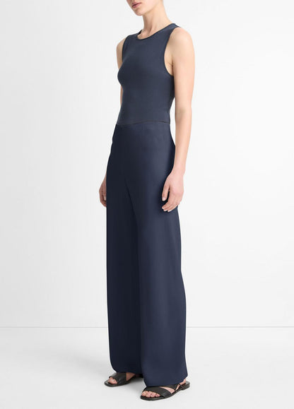 Colette High-Rise Crepe Bias Pant in Trousers
