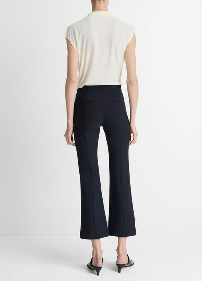 Niki Mid-Rise Pintuck Crop Flare Pant in Pants