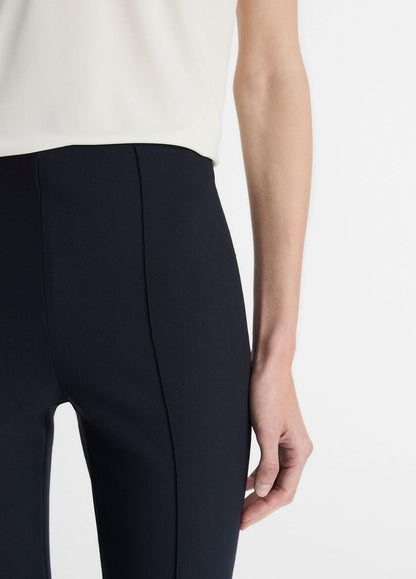 Niki Mid-Rise Pintuck Crop Flare Pant in Pants