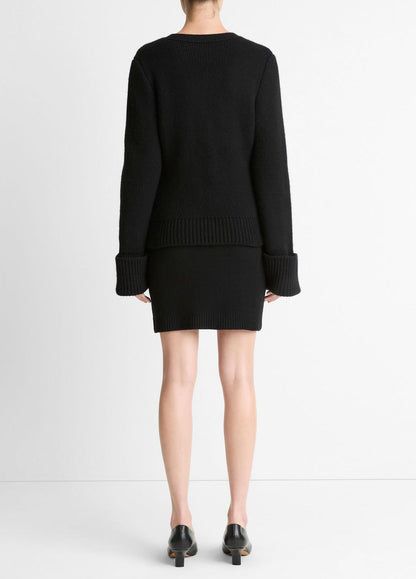 Double-Face Wool & Cashmere-Blend Mini Skirt in Skirts