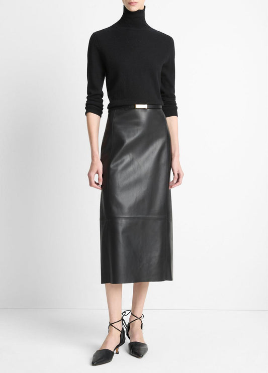 Leather Straight Skirt in Skirts