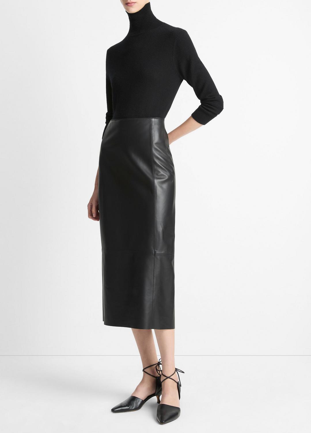 Leather Straight Skirt in Skirts