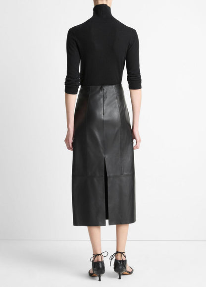 Leather Straight Skirt in Skirts