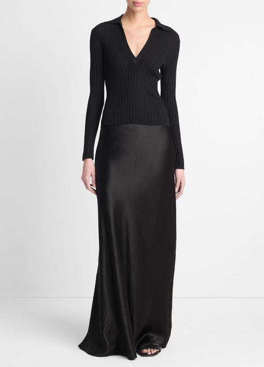 Satin Maxi Skirt in Skirts
