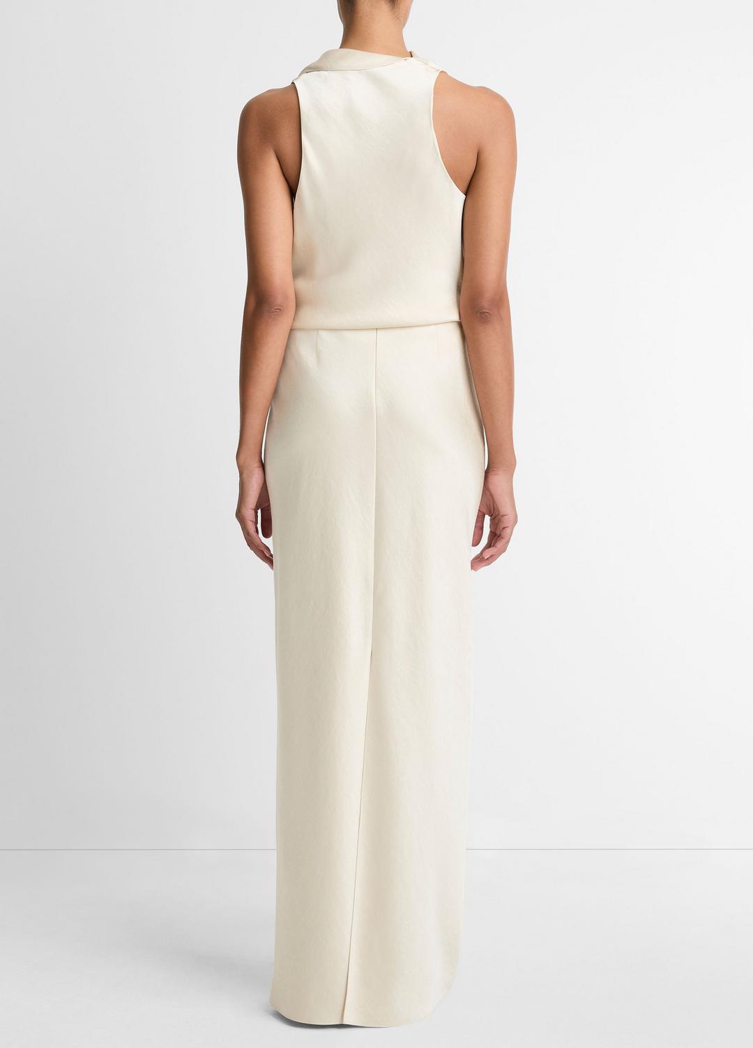 Satin Bias Column Skirt in Skirts