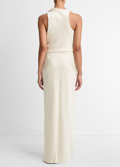 Satin Bias Column Skirt in Skirts