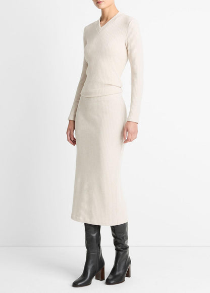 Cozy Rib Midi Skirt in Skirts