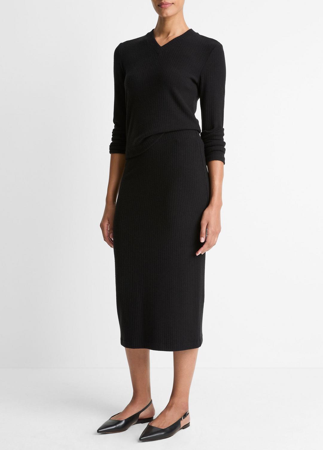 Cozy Rib Midi Skirt in Skirts