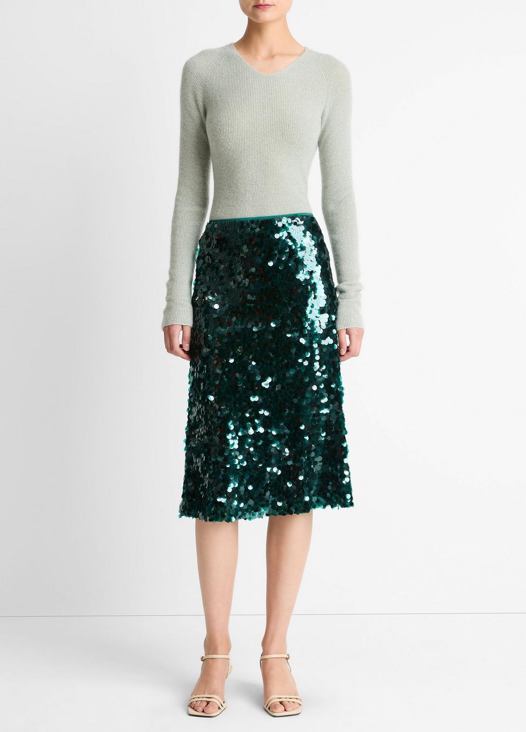Paillette Bias Skirt in Skirts