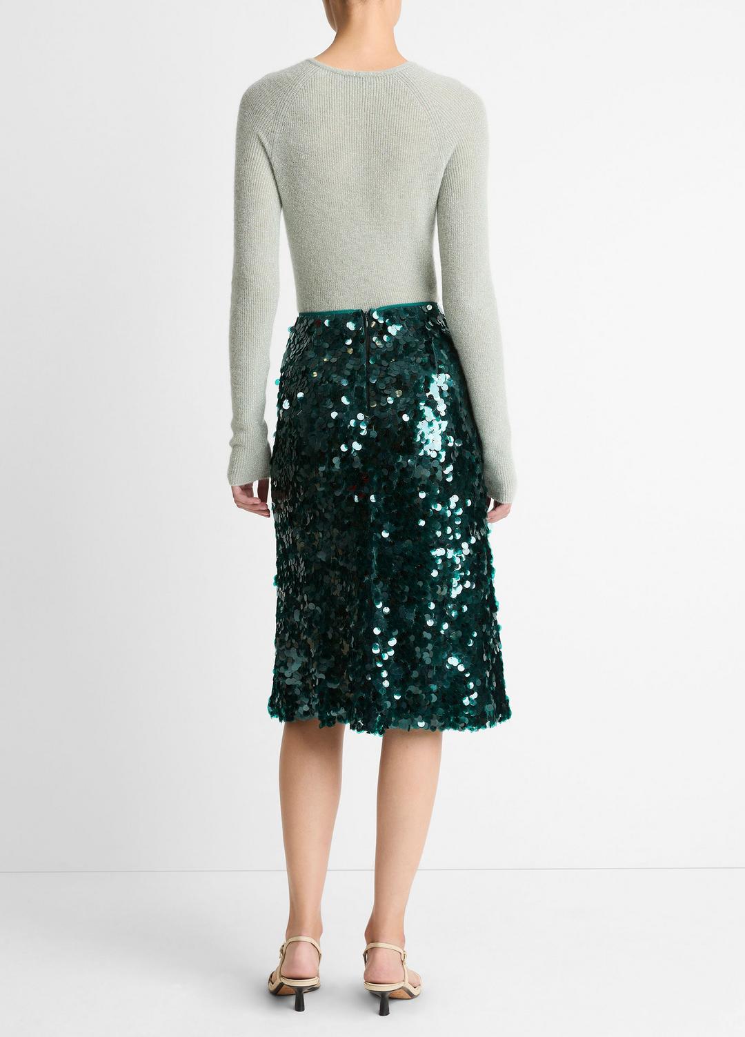 Paillette Bias Skirt in Skirts
