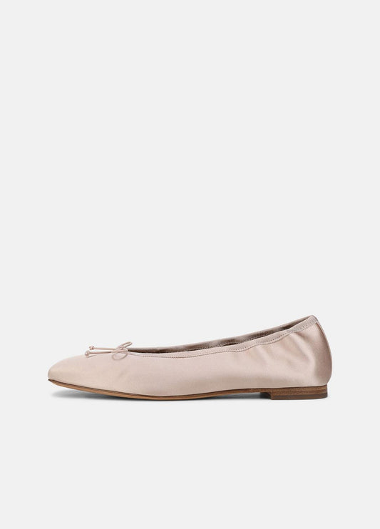 Darla Satin Ballet Flat in Loafers & Flats