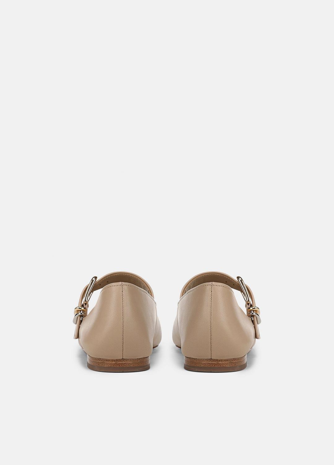 Daniela Leather Mary Jane Flat in Loafers & Flats