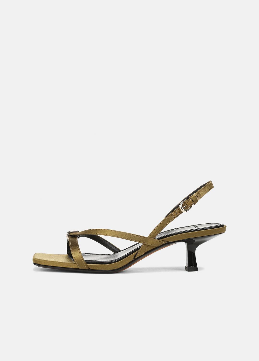 Tali Satin Slingback Sandal in Heels