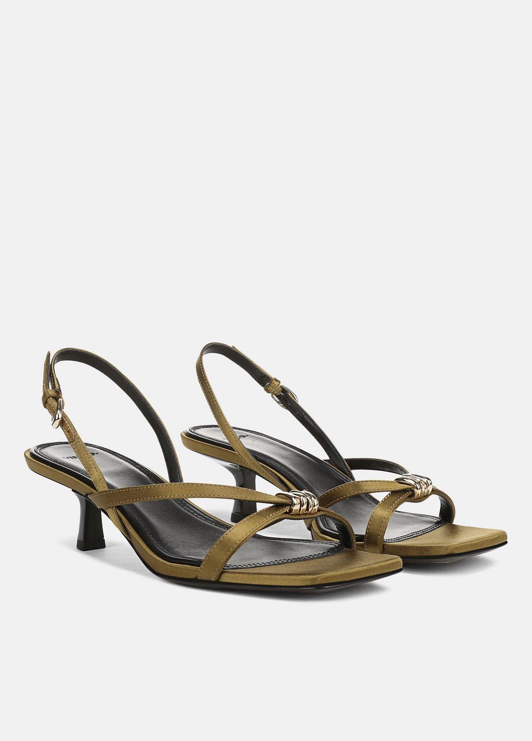 Tali Satin Slingback Sandal in Heels