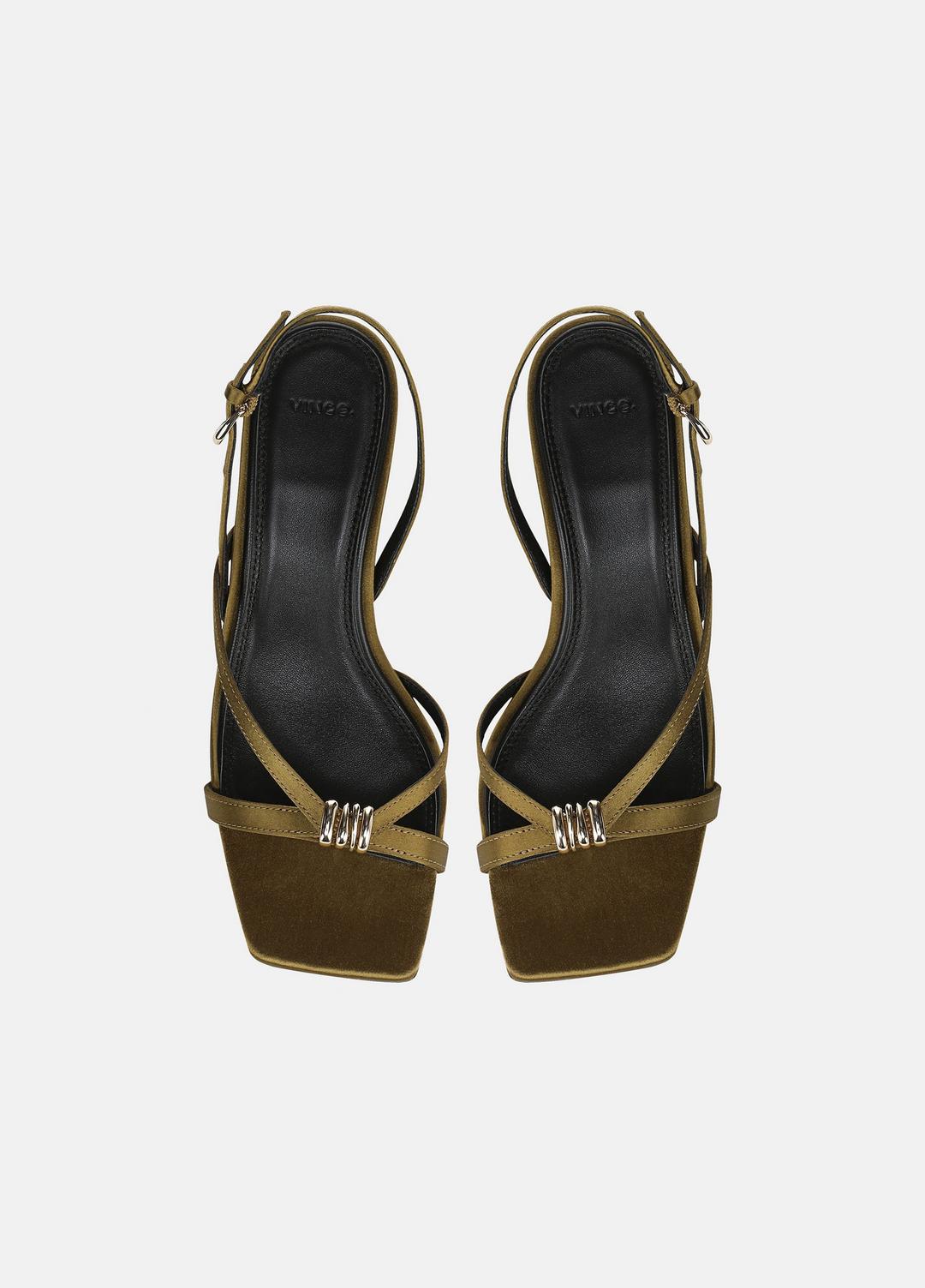 Tali Satin Slingback Sandal in Heels
