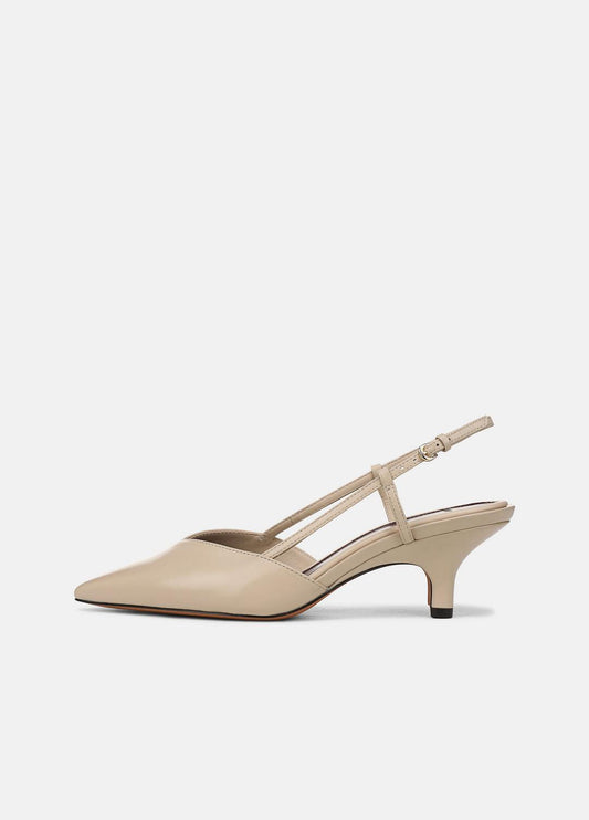 Levvy Leather Slingback Heel in Heels