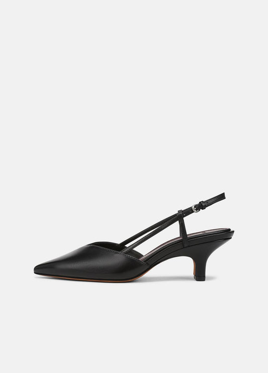 Levvy Leather Slingback Heel in Heels