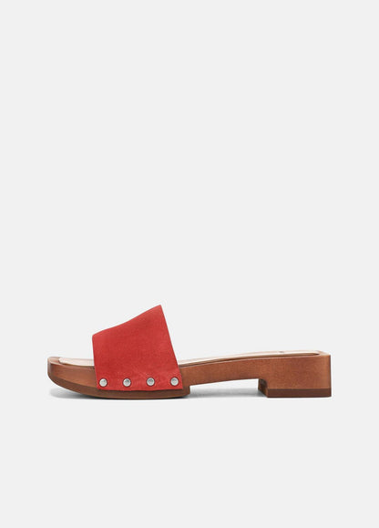 Barbara Leather Slide Sandal in Sandals