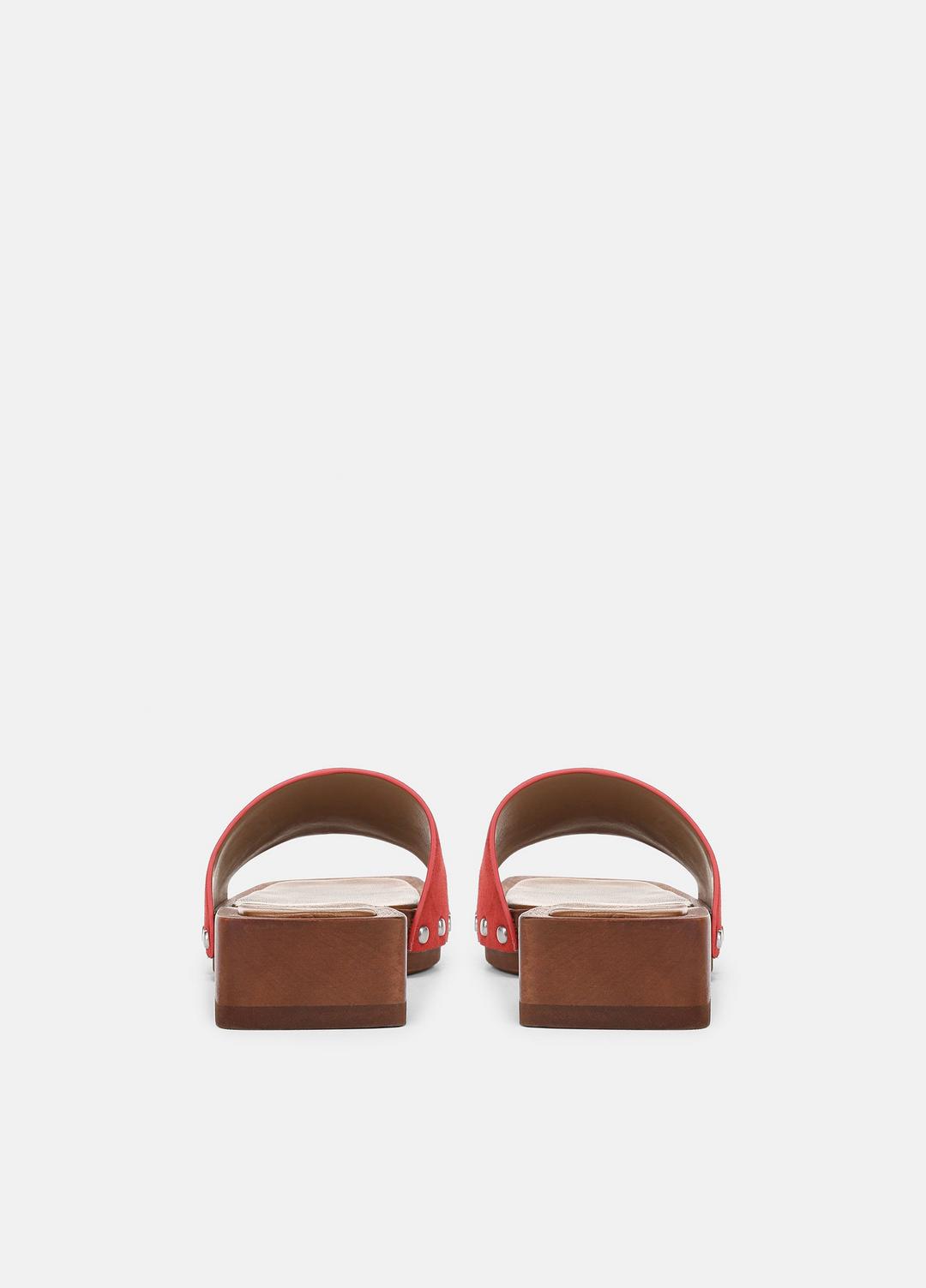 Barbara Leather Slide Sandal in Sandals