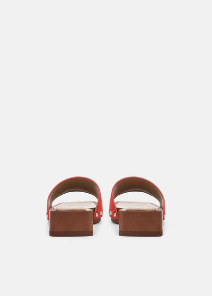 Barbara Leather Slide Sandal in Sandals